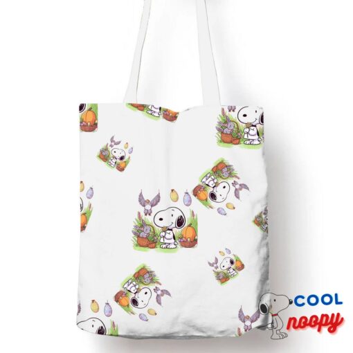 Playful Snoopy Easter Tote Bag 1