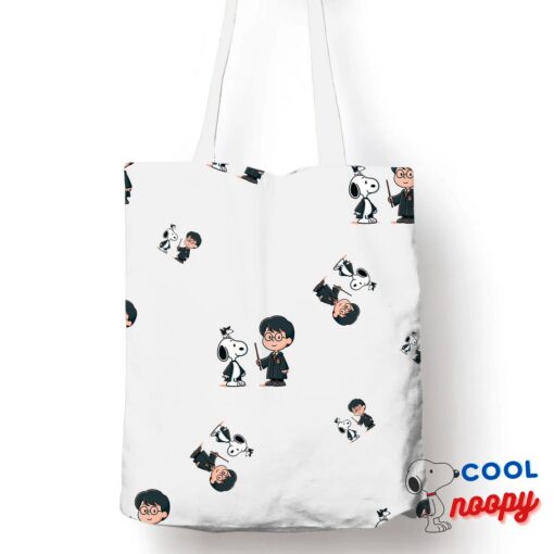 Playful Snoopy Harry Potter Tote Bag 1