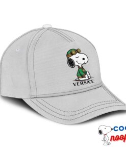 Playful Snoopy Versace Logo Hat 2