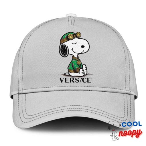 Playful Snoopy Versace Logo Hat 3