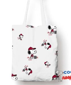Radiant Snoopy Alabama Crimson Tide Logo Tote Bag 1