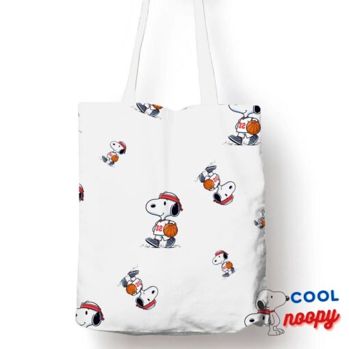 Radiant Snoopy Basketball Tote Bag 1