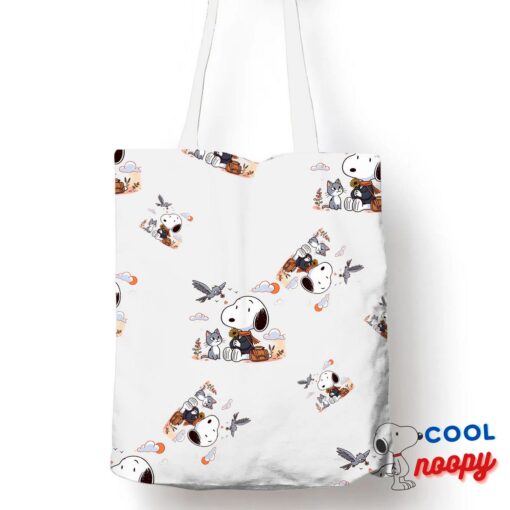 Radiant Snoopy Cat Tote Bag 1