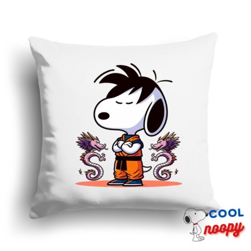 Radiant Snoopy Dragon Ball Z Square Pillow 1