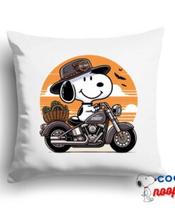 Radiant Snoopy Harley Davidson Square Pillow 1