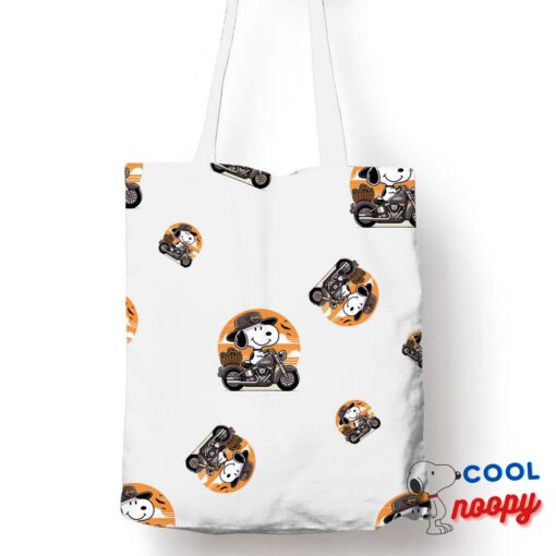 Radiant Snoopy Harley Davidson Tote Bag 1