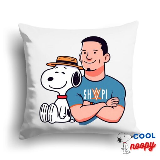 Radiant Snoopy John Cena Square Pillow 1