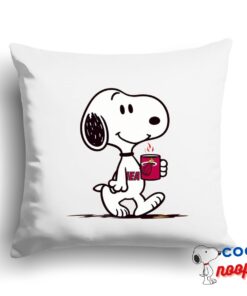 Radiant Snoopy Miami Heat Logo Square Pillow 1