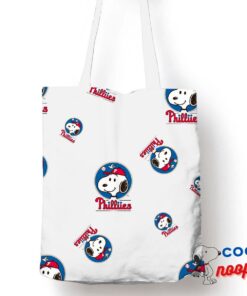 Radiant Snoopy Philadelphia Phillies Logo Tote Bag 1
