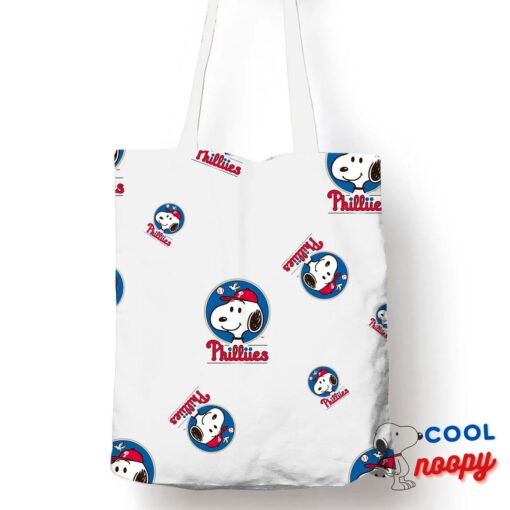 Radiant Snoopy Philadelphia Phillies Logo Tote Bag 1
