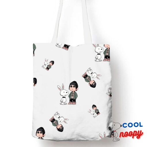 Rare Snoopy Bad Bunny Rapper Tote Bag 1