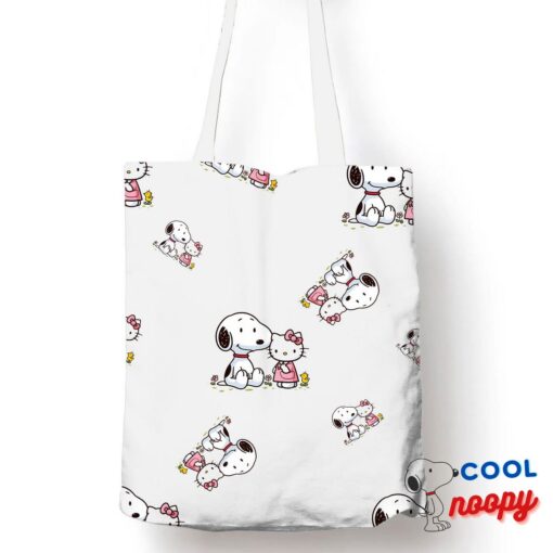 Rare Snoopy Hello Kitty Tote Bag 1