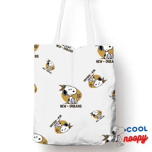 Rare Snoopy New Orleans Saints Logo Tote Bag 1