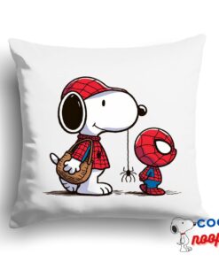 Rare Snoopy Spiderman Square Pillow 1