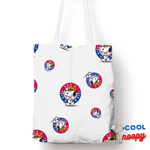 Rare Snoopy Texas Rangers Logo Tote Bag 1