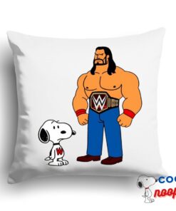 Rare Snoopy Wwe Square Pillow 1
