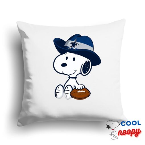 Selected Snoopy Dallas Cowboys Logo Square Pillow 1