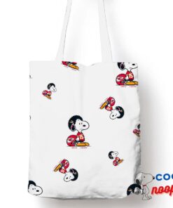 Selected Snoopy Kansas City Chiefs Logo Tote Bag 1