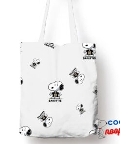 Selected Snoopy New Orleans Saints Logo Tote Bag 1
