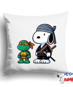 Selected Snoopy Ninja Turtle Square Pillow 1