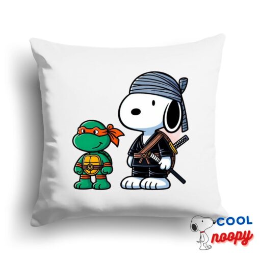 Selected Snoopy Ninja Turtle Square Pillow 1