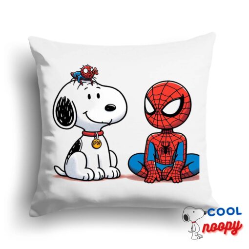 Selected Snoopy Spiderman Square Pillow 1