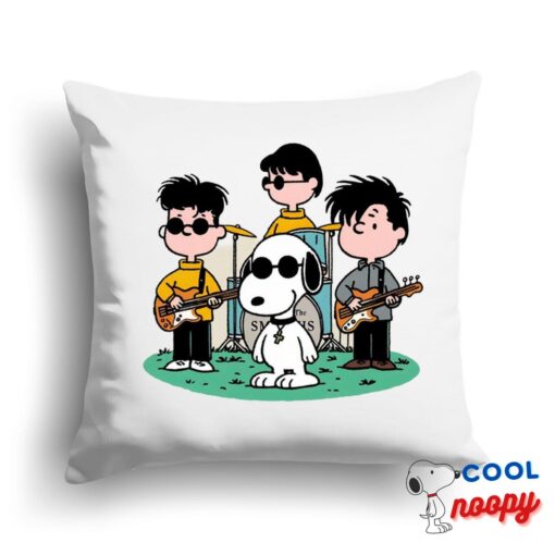 Selected Snoopy The Smiths Rock Band Square Pillow 1