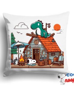 Special Snoopy Camping Square Pillow 1