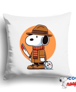 Special Snoopy Friday The 13th Movie Square Pillow 1