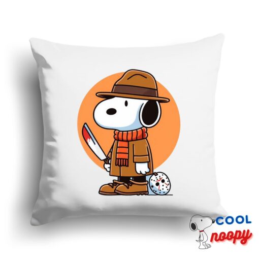 Special Snoopy Friday The 13th Movie Square Pillow 1