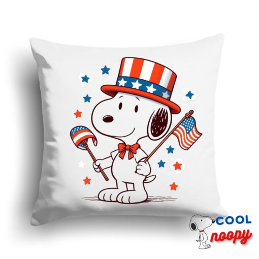 Special Snoopy Patriotic Square Pillow 1