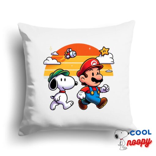 Special Snoopy Super Mario Square Pillow 1