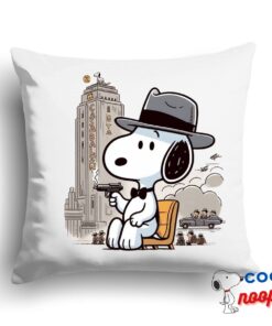 Spectacular Snoopy Casablanca Movie Square Pillow 1