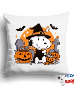 Spectacular Snoopy Halloween Square Pillow 1
