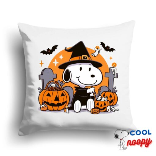 Spectacular Snoopy Halloween Square Pillow 1