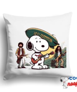 Spectacular Snoopy Led Zeppelin Square Pillow 1