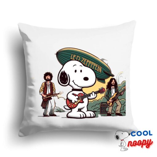 Spectacular Snoopy Led Zeppelin Square Pillow 1