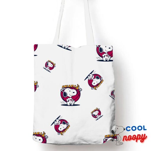 Spectacular Snoopy Miami Heat Logo Tote Bag 1