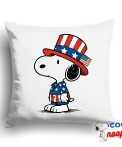 Spectacular Snoopy Patriotic Square Pillow 1