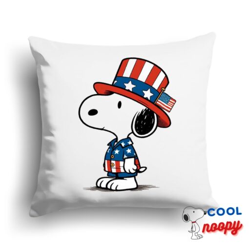 Spectacular Snoopy Patriotic Square Pillow 1