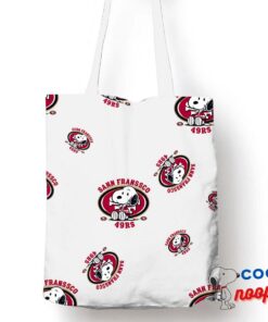 Spectacular Snoopy San Francisco 49ers Logo Tote Bag 1