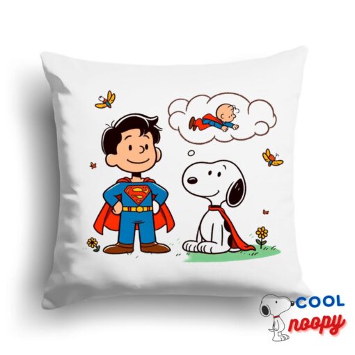 Spectacular Snoopy Superman Square Pillow 1