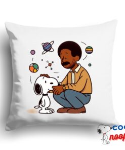 Spirited Snoopy Dad Square Pillow 1