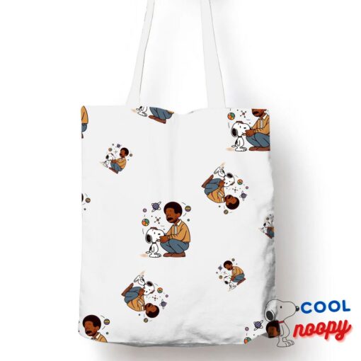 Spirited Snoopy Dad Tote Bag 1