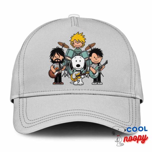 Spirited Snoopy Foo Fighters Rock Band Hat 3
