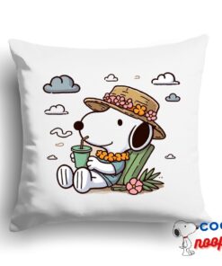 Stunning Snoopy Aloha Square Pillow 1