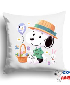 Stunning Snoopy Easter Square Pillow 1