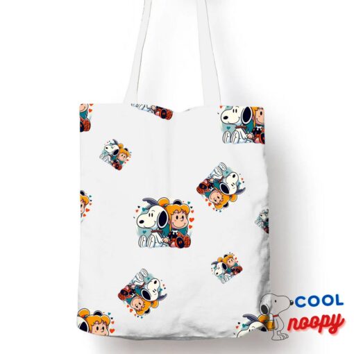 Stunning Snoopy Harley Quinn Tote Bag 1