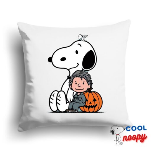 Stunning Snoopy Michael Myers Square Pillow 1