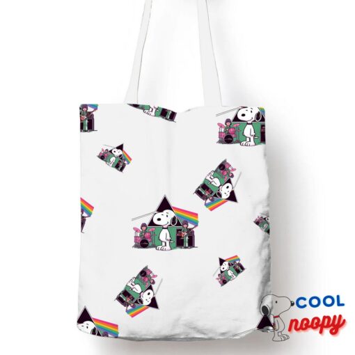 Stunning Snoopy Pink Floyd Rock Band Tote Bag 1